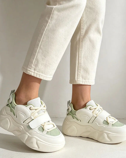 Pantofi sport de dama,Din Piele ecologica,D1334,Verde OEM