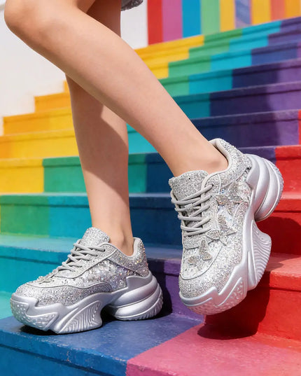 Pantofi sport De dama,Din material Textil intoarsa,D1382,Silver OEM