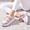 Pantofi sport de dama , Cu Piele ecologica intoarsa, 1282,Mov,