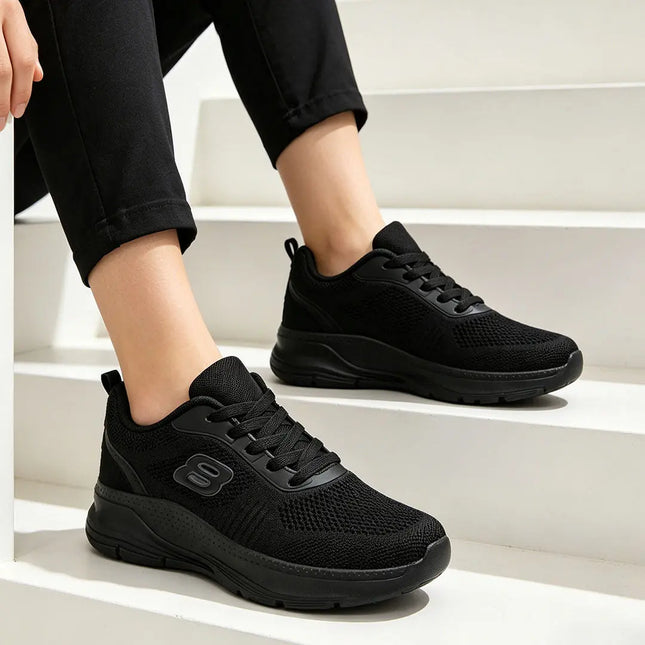 Pantofi sport De dama,Din material Textil,D1398.Negru OEM