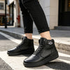 Pantofi sport inalti de dama,D1312,Din Piele ecologica,Negru