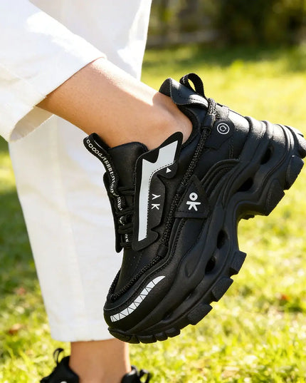 Pantofi sport De dama ,Usori, Cu Piele ecologica, 1277, Negru OEM