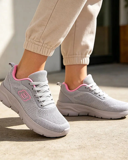 Pantofi sport De dama,Din material Textil,D1398.Gri OEM