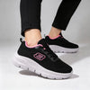 Pantofi sport De dama,Din material Textil,D1398.Negru cu Roz