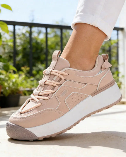 Pantofi sport de dama , Cu Piele ecologica, 1278, Roz OEM