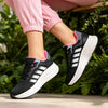 Pantofi sport de Dama, usori,din material textil,D1370,Negru cu Roz