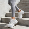 Pantofi Sport De dama,Din piele ecologica intoarsa,Cu Strasuri,D1397,Alb