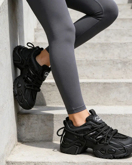Pantofi Sport De Dama,Din piele Ecologica,Cu Insertii De Paiete,D1363,Negru OEM