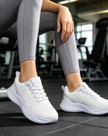 Pantofi sport de dama,Usor,din material textil,1253,Alb OEM