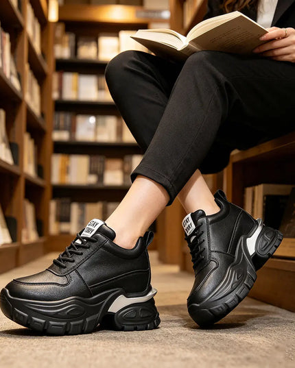 Pantofi sport de dama,Usori,Cu platforma,D1320,Negru OEM