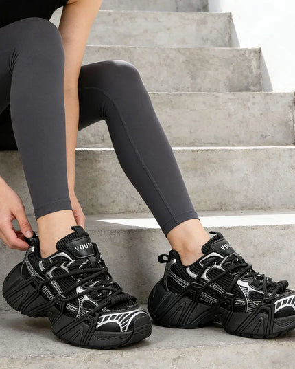 Pantofi sport De dama,cu insertii de plasa,D1383,Negru OEM