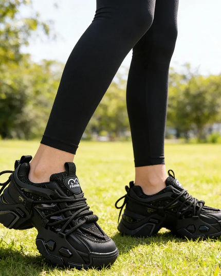 Pantofi Sport De Dama,Din piele Ecologica,Cu Insertii De Paiete,D1363,Negru OEM