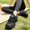 Pantofi Sport De Dama,Din piele Ecologica,Cu Insertii De Paiete,D1363,Negru