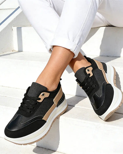 Pantofi sport De dama ,cu insertii de plasa,1273, Negru OEM