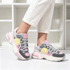 Pantofi sport De dama,Din material Textil,D1393,Gri