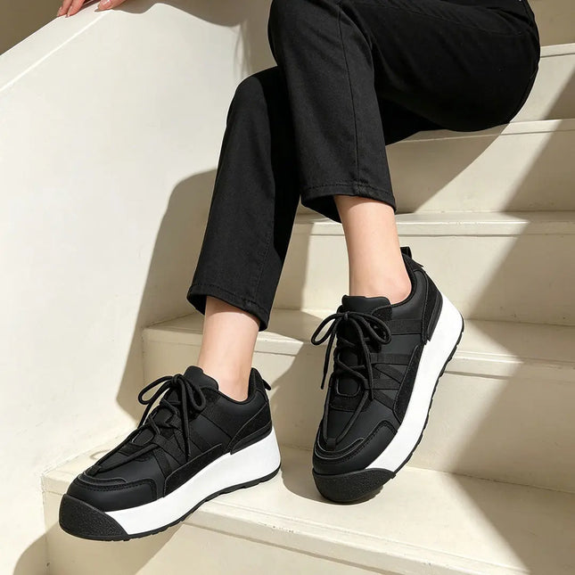 Pantofi sport de dama,Din Piele ecologica,D1316,Negru OEM
