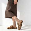 Papuci Casual De Dama,Din piele intoarsa ecologica,SA48,Leopard