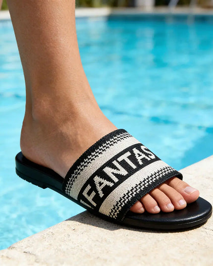 Papuci Casual De Dama,cu talpa joasa,S1000,Negru OEM