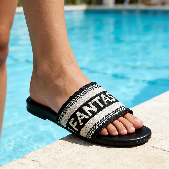 Papuci Casual De Dama,cu talpa joasa,S1000,Negru OEM