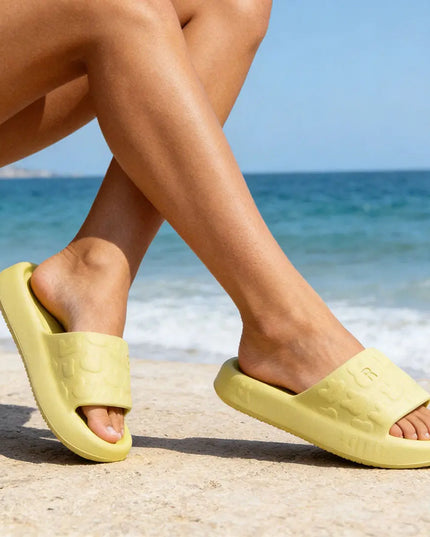 Papuci de Dama,Cu model uni,Din spuma,PD1031,Verde OEM