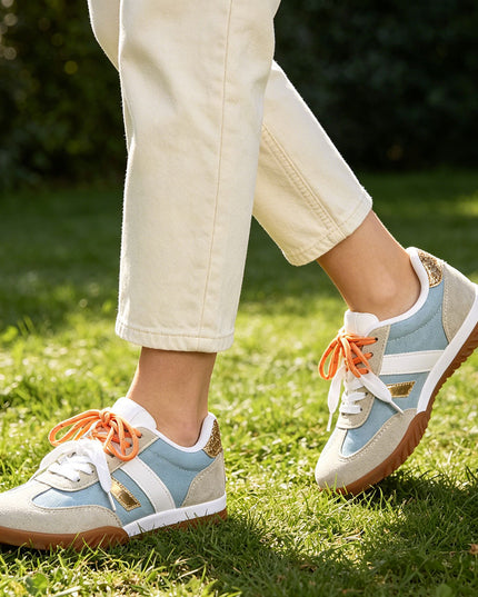 Pantofi Sport De Dama din Piele Ecologica intoarsa, D1411 - Denim Albastru