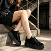 Pantofi Sport De Dama,Din Piele Ecologica Intoarsa,D1433,Negru