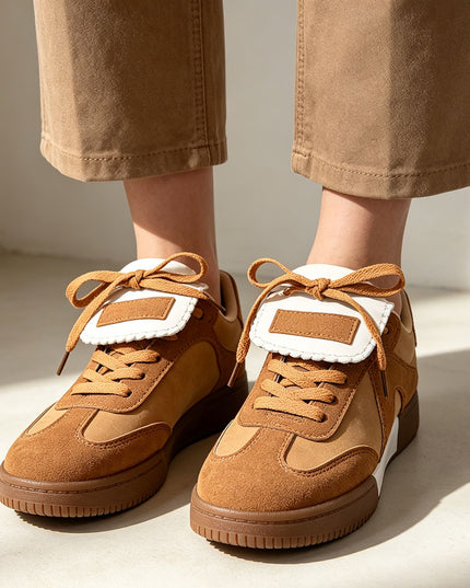 Pantofi Sport De Dama din Piele Ecologica, D1410 - Maro