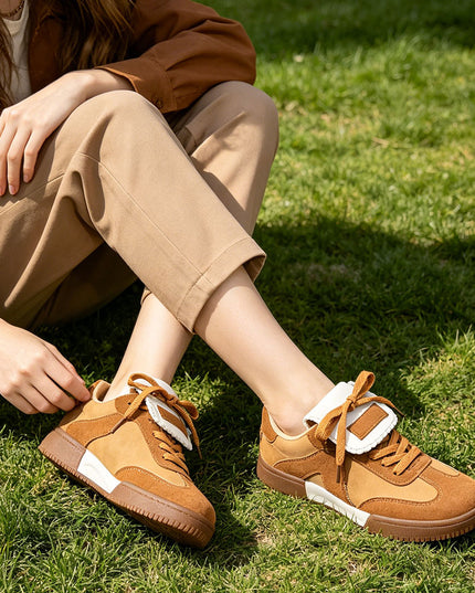 Pantofi Sport De Dama din Piele Ecologica, D1410 - Maro